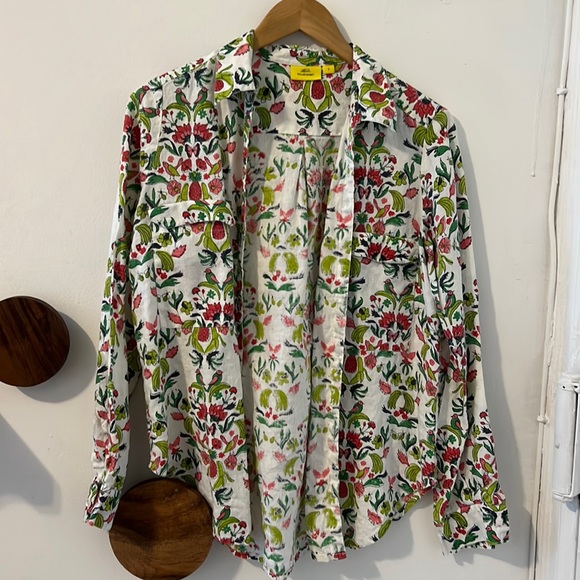 Roberta Roller Rabbit Tops - Roberta Roller Rabbit Printed Linen Shirt
